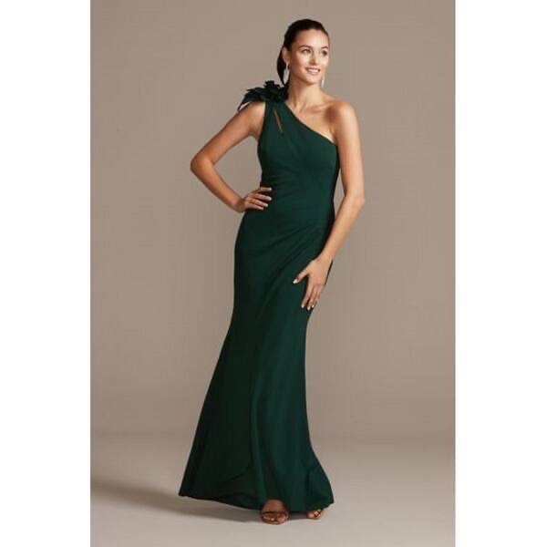 One-Shoulder Flower Dress